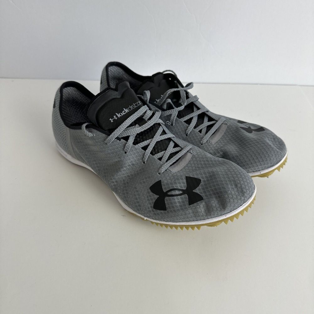 Under Armour Kick Distance Spike Track Shoes 4201062670 Gray Mens 9